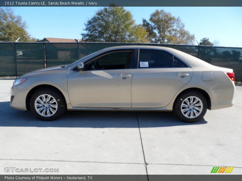 Sandy Beach Metallic / Ivory 2012 Toyota Camry LE