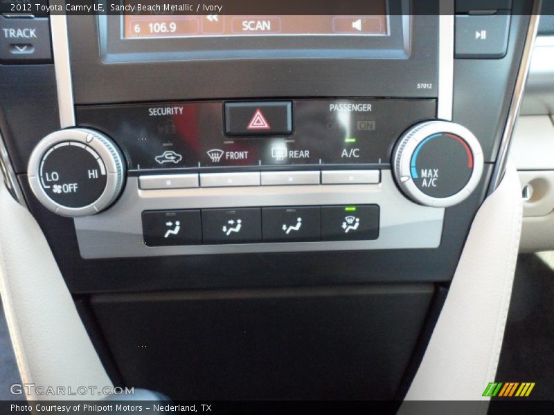 Sandy Beach Metallic / Ivory 2012 Toyota Camry LE