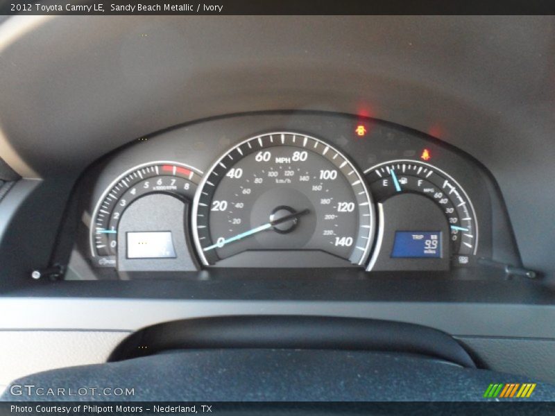 Sandy Beach Metallic / Ivory 2012 Toyota Camry LE
