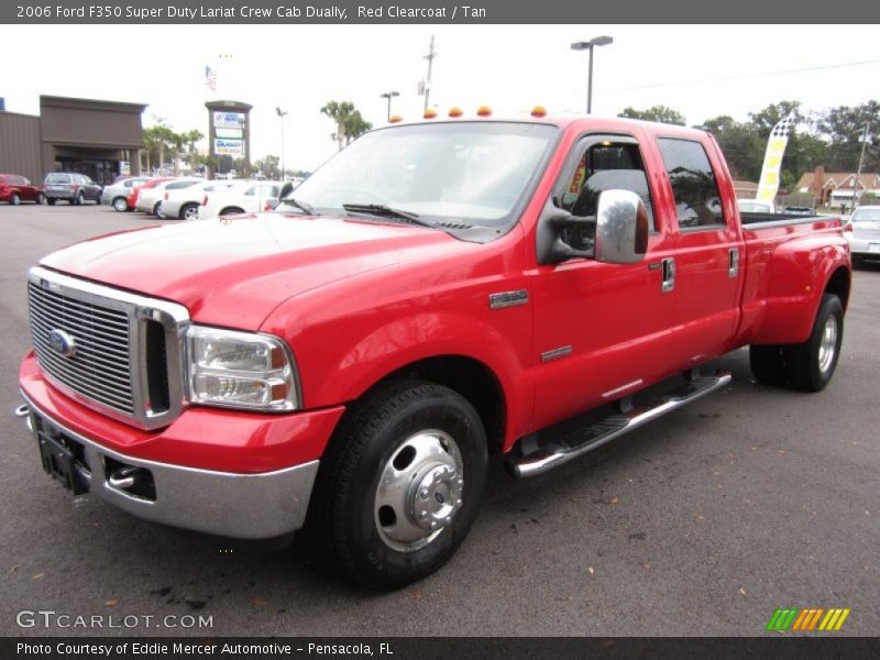 Red Clearcoat / Tan 2006 Ford F350 Super Duty Lariat Crew Cab Dually