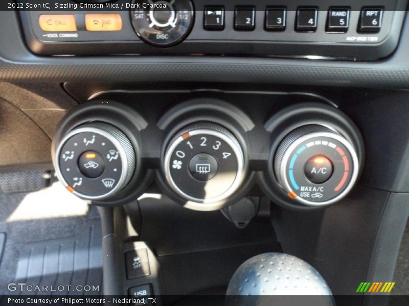 Sizzling Crimson Mica / Dark Charcoal 2012 Scion tC