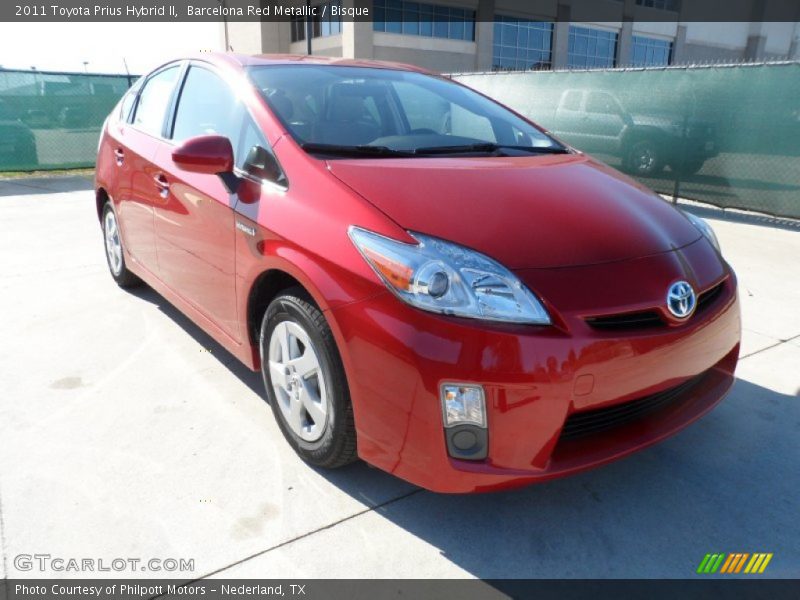 Barcelona Red Metallic / Bisque 2011 Toyota Prius Hybrid II