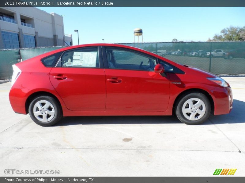 Barcelona Red Metallic / Bisque 2011 Toyota Prius Hybrid II