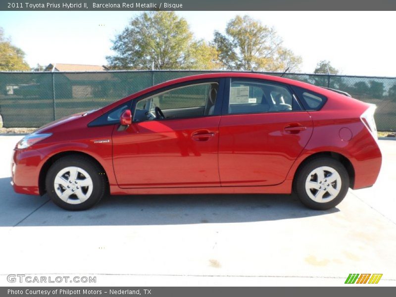 Barcelona Red Metallic / Bisque 2011 Toyota Prius Hybrid II