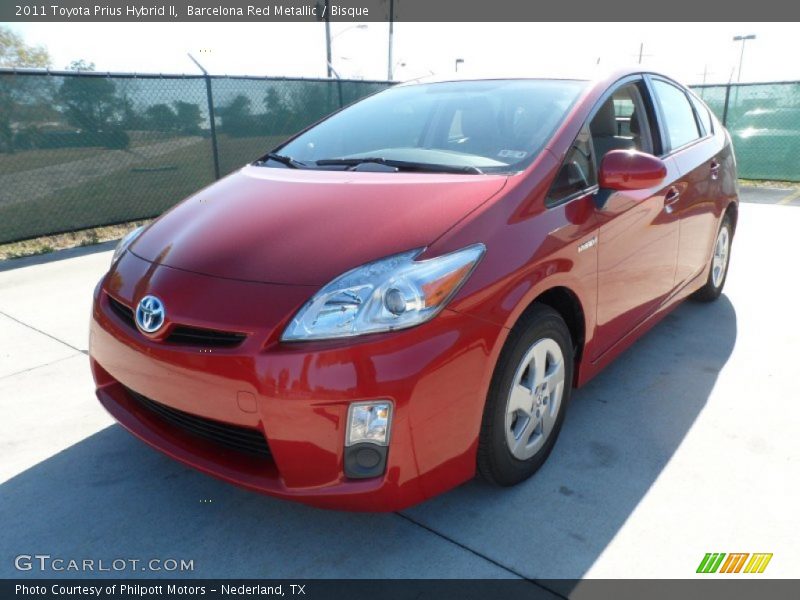 Barcelona Red Metallic / Bisque 2011 Toyota Prius Hybrid II