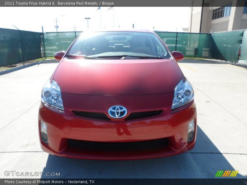 Barcelona Red Metallic / Bisque 2011 Toyota Prius Hybrid II