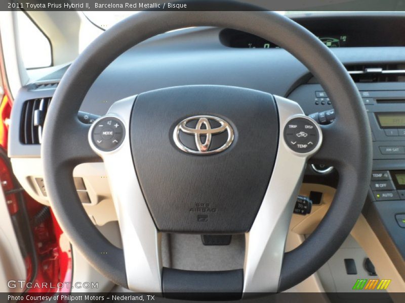 Barcelona Red Metallic / Bisque 2011 Toyota Prius Hybrid II