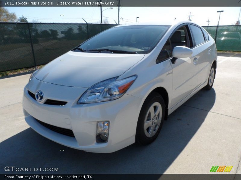 Blizzard White Pearl / Misty Gray 2011 Toyota Prius Hybrid II