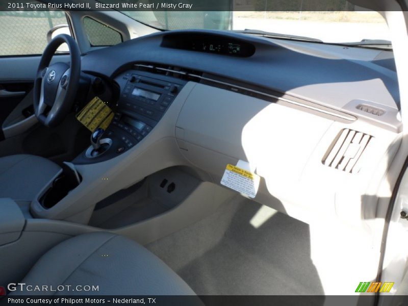 Blizzard White Pearl / Misty Gray 2011 Toyota Prius Hybrid II