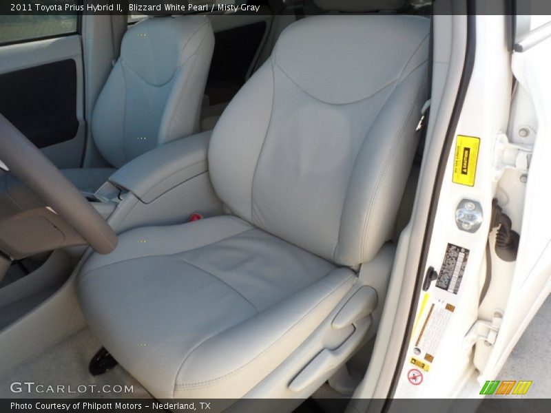 Blizzard White Pearl / Misty Gray 2011 Toyota Prius Hybrid II
