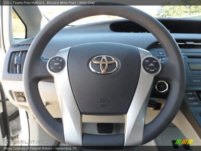 Blizzard White Pearl / Misty Gray 2011 Toyota Prius Hybrid II