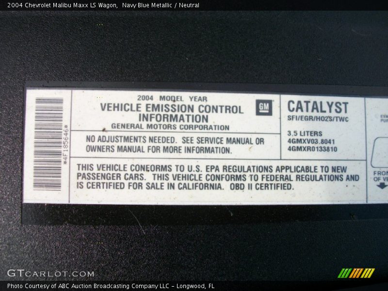 Navy Blue Metallic / Neutral 2004 Chevrolet Malibu Maxx LS Wagon