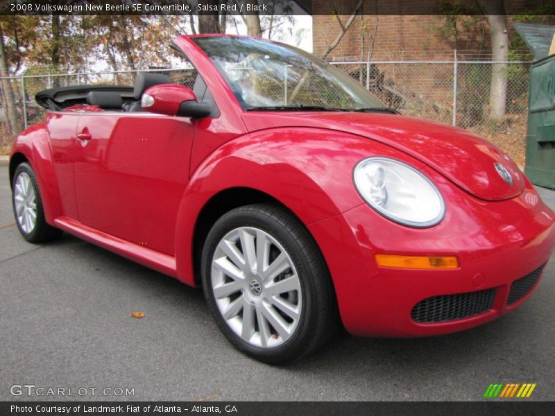 Salsa Red / Black 2008 Volkswagen New Beetle SE Convertible