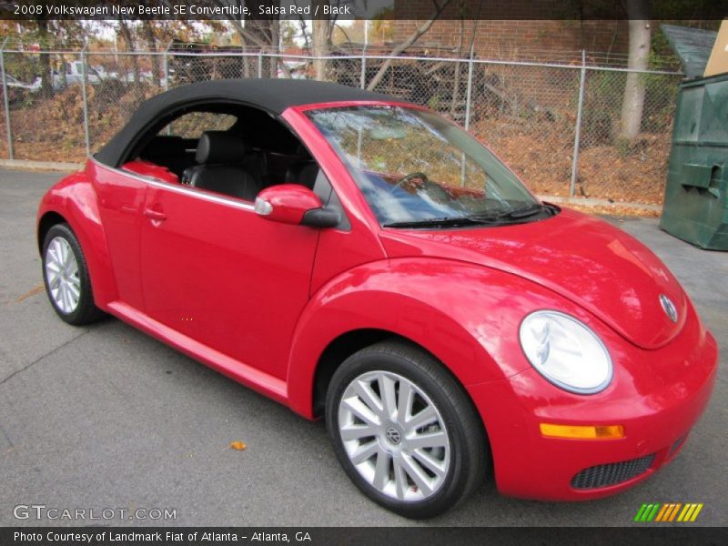 Salsa Red / Black 2008 Volkswagen New Beetle SE Convertible