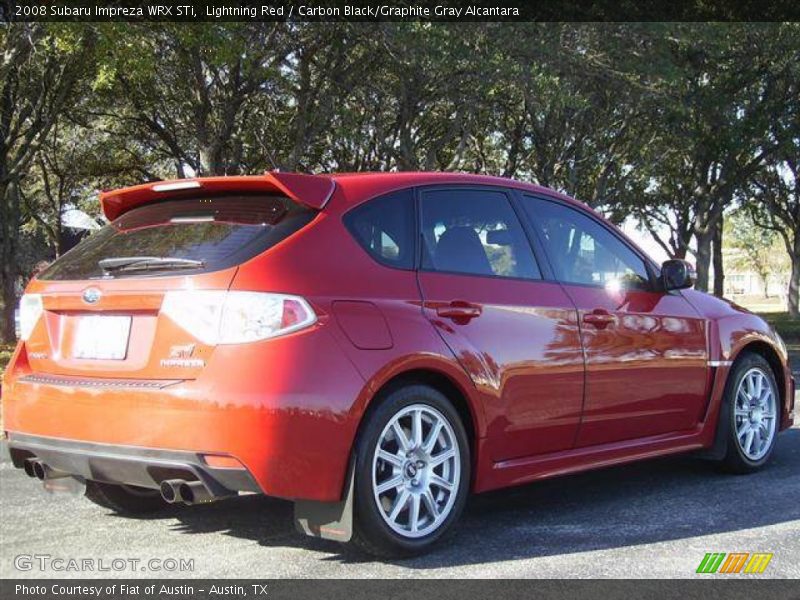 Lightning Red / Carbon Black/Graphite Gray Alcantara 2008 Subaru Impreza WRX STi