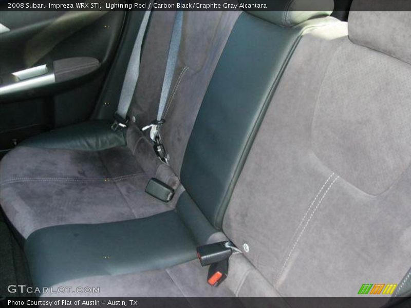 Lightning Red / Carbon Black/Graphite Gray Alcantara 2008 Subaru Impreza WRX STi