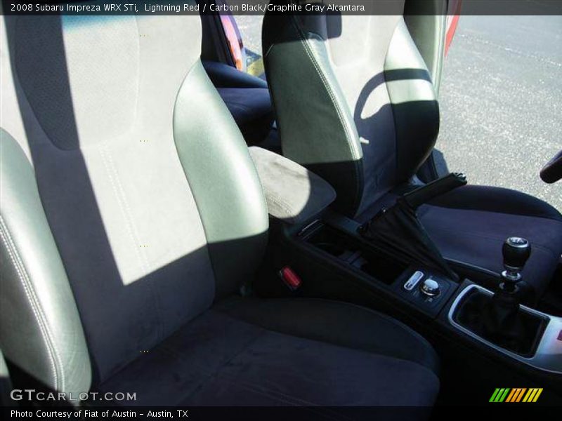 Lightning Red / Carbon Black/Graphite Gray Alcantara 2008 Subaru Impreza WRX STi