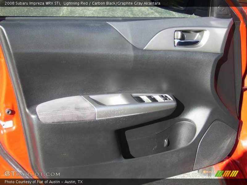 Lightning Red / Carbon Black/Graphite Gray Alcantara 2008 Subaru Impreza WRX STi