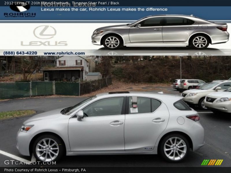 Tungsten Silver Pearl / Black 2012 Lexus CT 200h Hybrid Premium