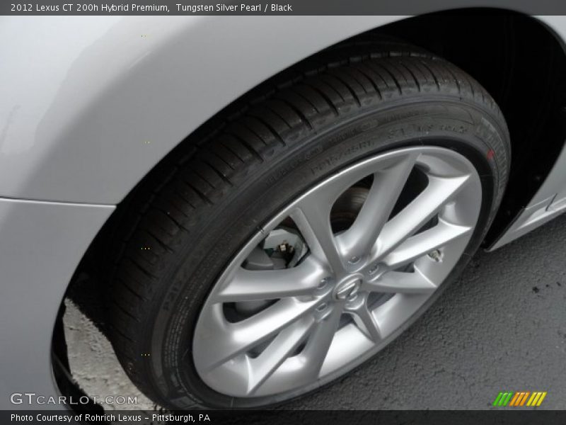 Tungsten Silver Pearl / Black 2012 Lexus CT 200h Hybrid Premium