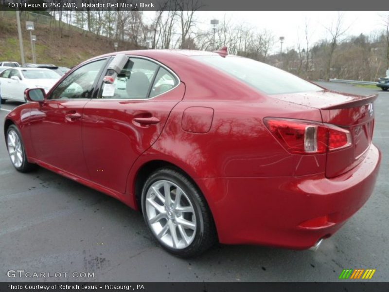 Matador Red Mica / Black 2011 Lexus IS 250 AWD