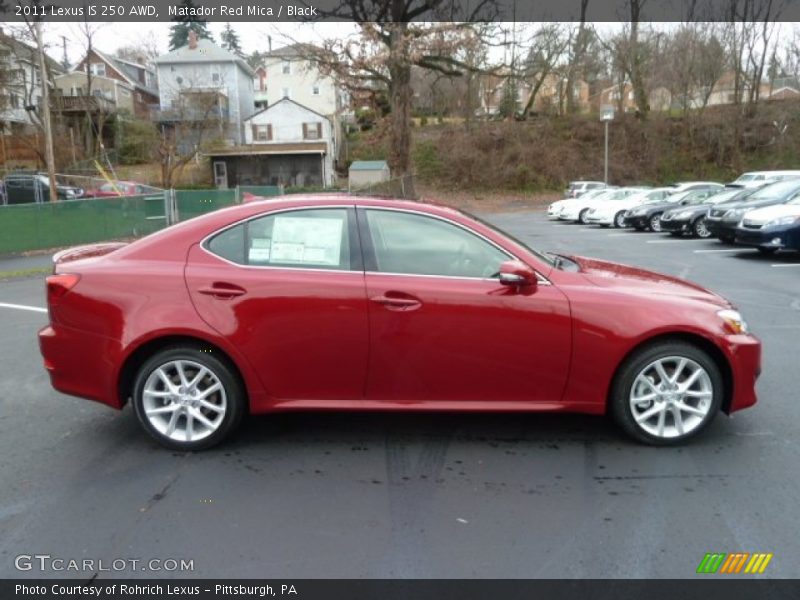 Matador Red Mica / Black 2011 Lexus IS 250 AWD