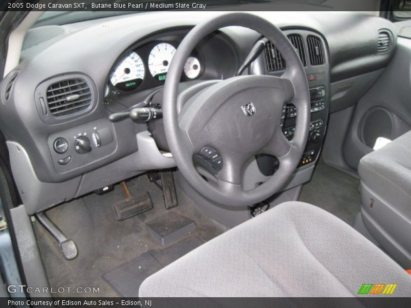 Butane Blue Pearl / Medium Slate Gray 2005 Dodge Caravan SXT