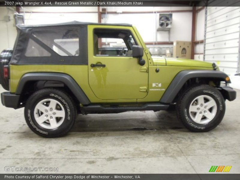 Rescue Green Metallic / Dark Khaki/Medium Khaki 2007 Jeep Wrangler X 4x4