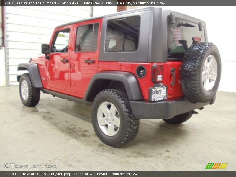 Flame Red / Dark Slate Gray/Medium Slate Gray 2007 Jeep Wrangler Unlimited Rubicon 4x4