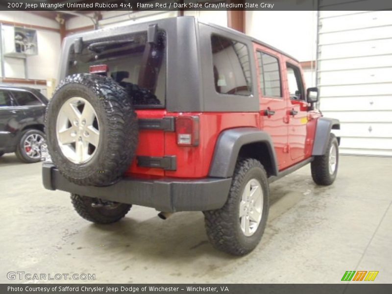 Flame Red / Dark Slate Gray/Medium Slate Gray 2007 Jeep Wrangler Unlimited Rubicon 4x4