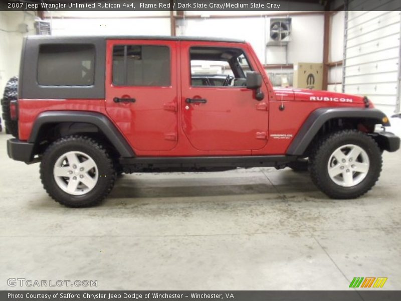 Flame Red / Dark Slate Gray/Medium Slate Gray 2007 Jeep Wrangler Unlimited Rubicon 4x4