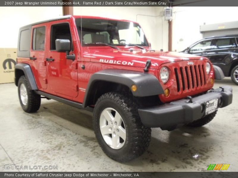 Flame Red / Dark Slate Gray/Medium Slate Gray 2007 Jeep Wrangler Unlimited Rubicon 4x4