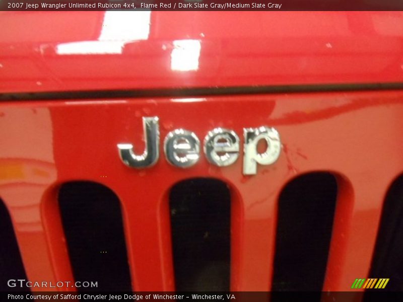 Flame Red / Dark Slate Gray/Medium Slate Gray 2007 Jeep Wrangler Unlimited Rubicon 4x4
