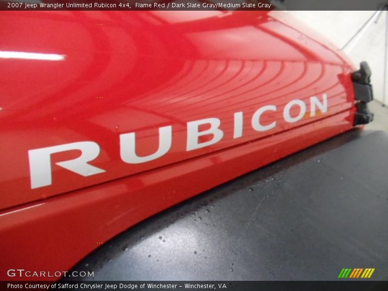 Flame Red / Dark Slate Gray/Medium Slate Gray 2007 Jeep Wrangler Unlimited Rubicon 4x4