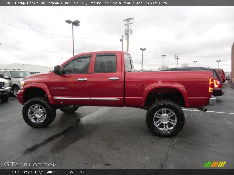  2006 Ram 2500 Laramie Quad Cab 4x4 Inferno Red Crystal Pearl