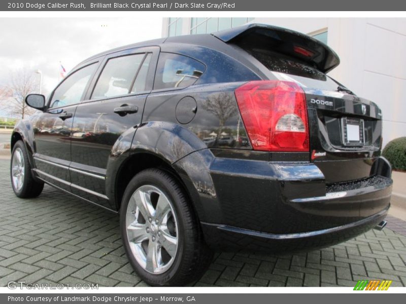 Brilliant Black Crystal Pearl / Dark Slate Gray/Red 2010 Dodge Caliber Rush