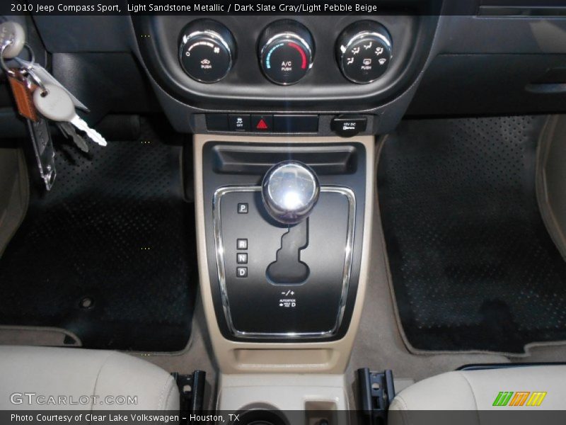 Light Sandstone Metallic / Dark Slate Gray/Light Pebble Beige 2010 Jeep Compass Sport