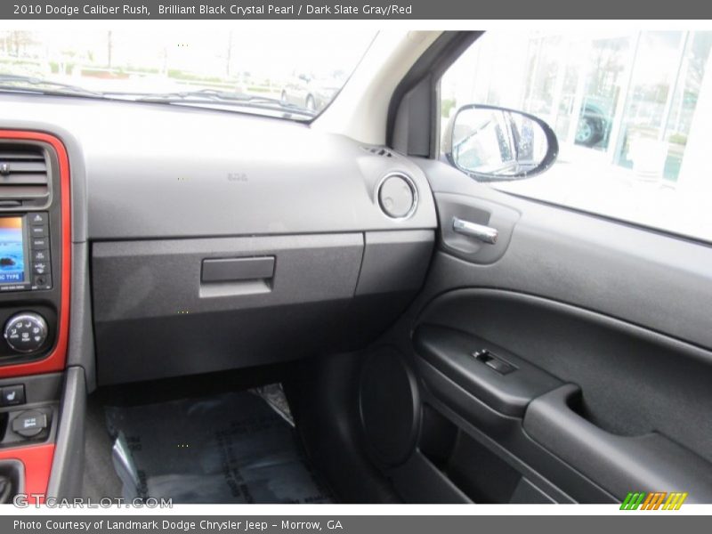 Brilliant Black Crystal Pearl / Dark Slate Gray/Red 2010 Dodge Caliber Rush