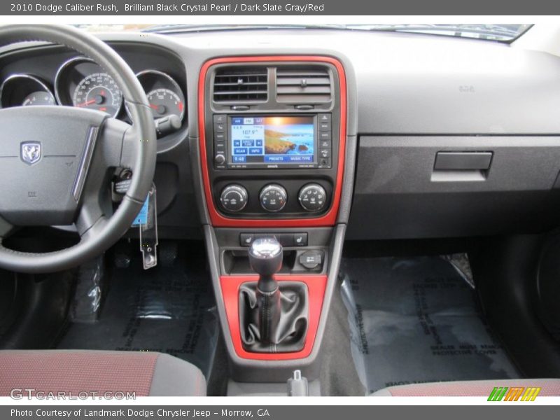 Brilliant Black Crystal Pearl / Dark Slate Gray/Red 2010 Dodge Caliber Rush