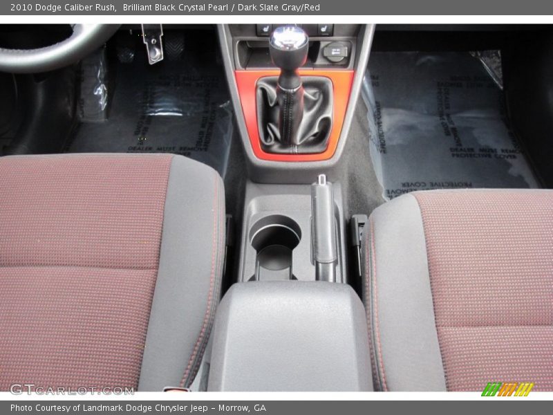 Brilliant Black Crystal Pearl / Dark Slate Gray/Red 2010 Dodge Caliber Rush