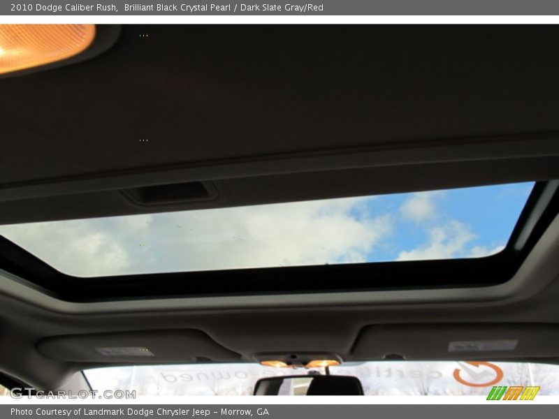 Brilliant Black Crystal Pearl / Dark Slate Gray/Red 2010 Dodge Caliber Rush
