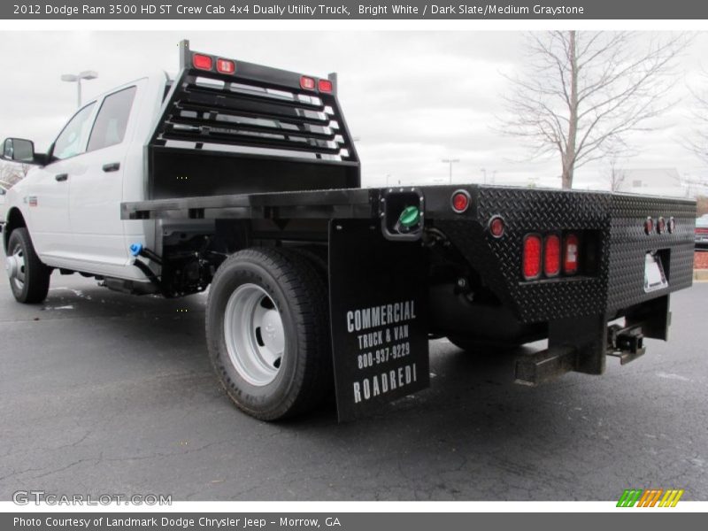 Bright White / Dark Slate/Medium Graystone 2012 Dodge Ram 3500 HD ST Crew Cab 4x4 Dually Utility Truck