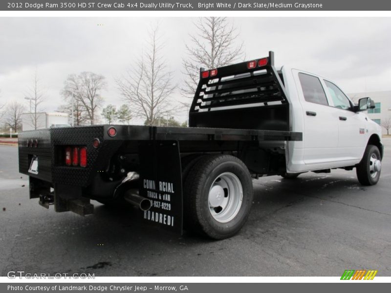 Bright White / Dark Slate/Medium Graystone 2012 Dodge Ram 3500 HD ST Crew Cab 4x4 Dually Utility Truck