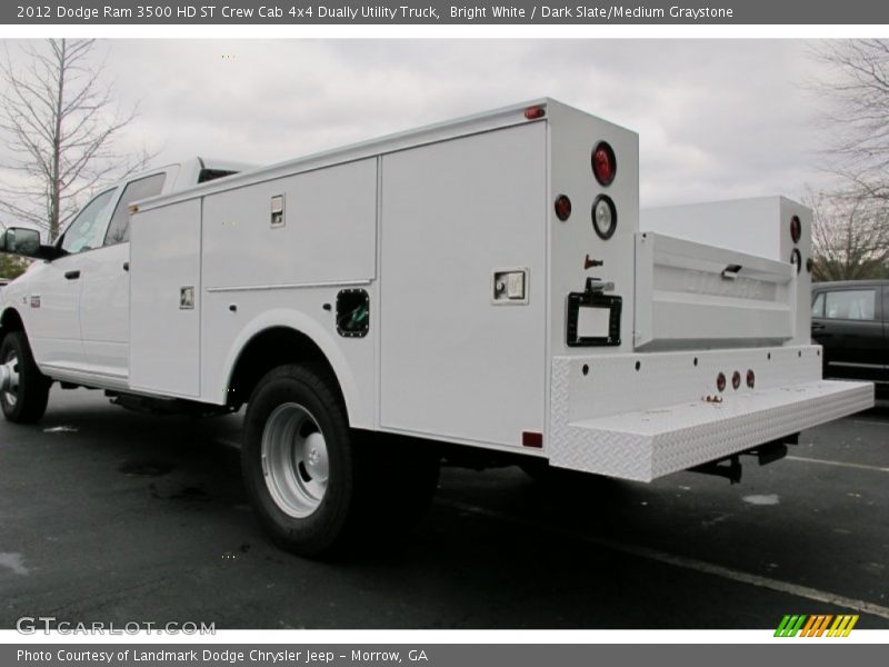 Bright White / Dark Slate/Medium Graystone 2012 Dodge Ram 3500 HD ST Crew Cab 4x4 Dually Utility Truck