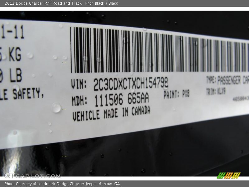 Pitch Black / Black 2012 Dodge Charger R/T Road and Track