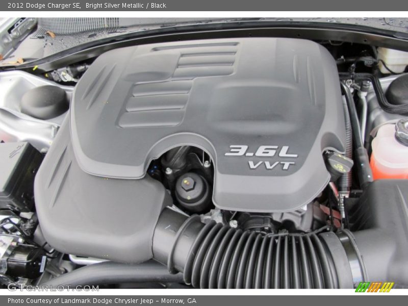 Bright Silver Metallic / Black 2012 Dodge Charger SE