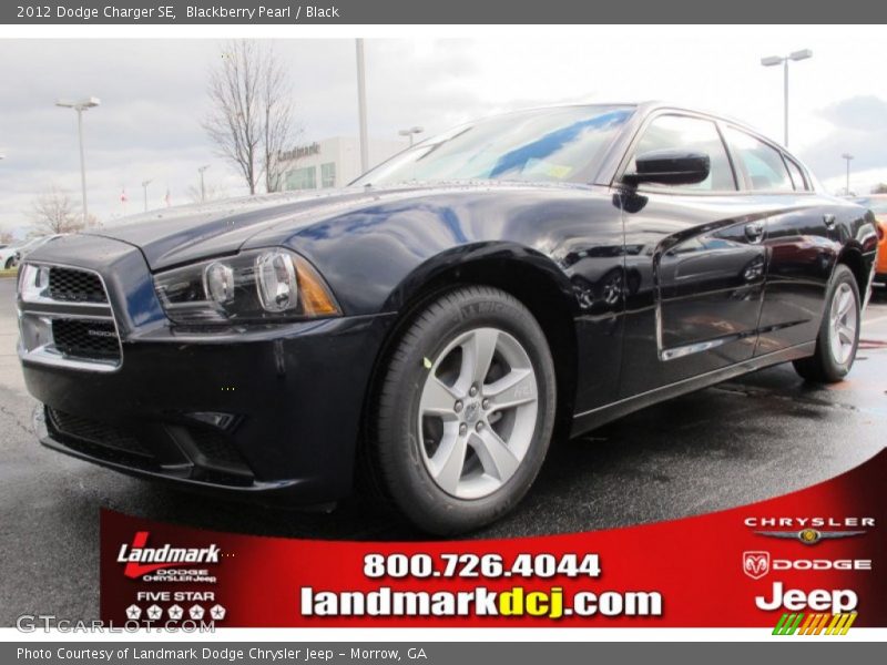 Blackberry Pearl / Black 2012 Dodge Charger SE