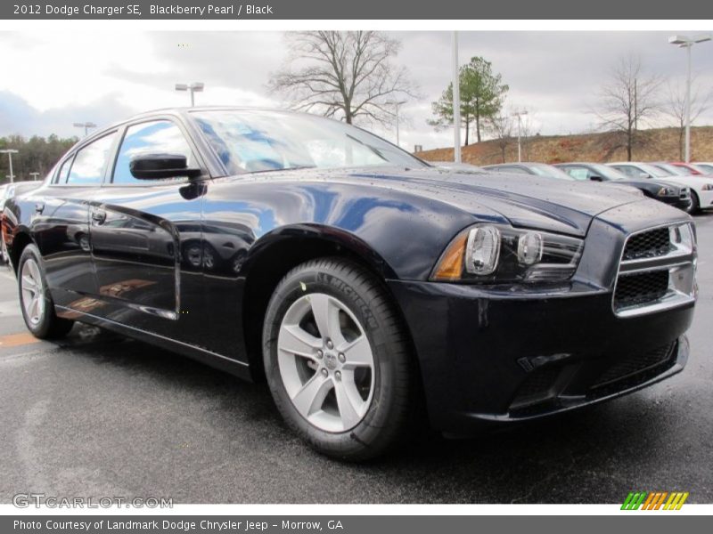 Blackberry Pearl / Black 2012 Dodge Charger SE