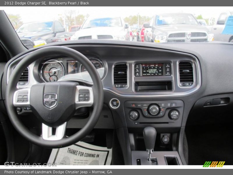 Blackberry Pearl / Black 2012 Dodge Charger SE