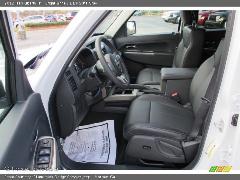 Bright White / Dark Slate Gray 2012 Jeep Liberty Jet